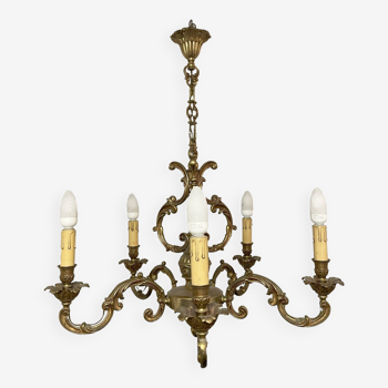 Lustre en bronze style classique 5 branches