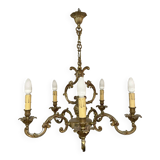 Lustre en bronze style classique 5 branches