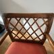 2 fauteuils vintage en bois et tissu