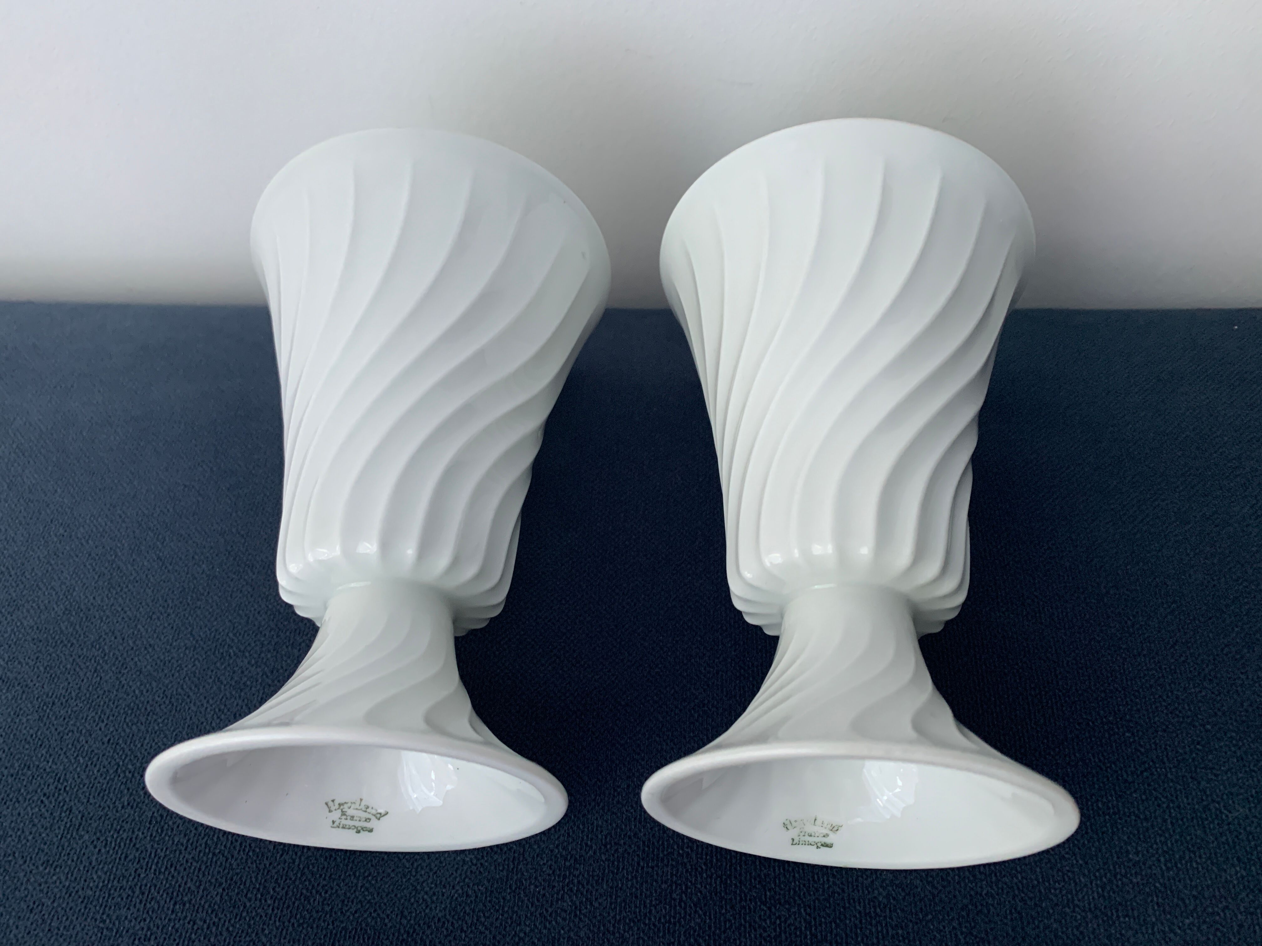 Pair of Haviland mazagrans in Limoges porcelain