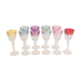 Set de 10 verres a liqueur de couleur