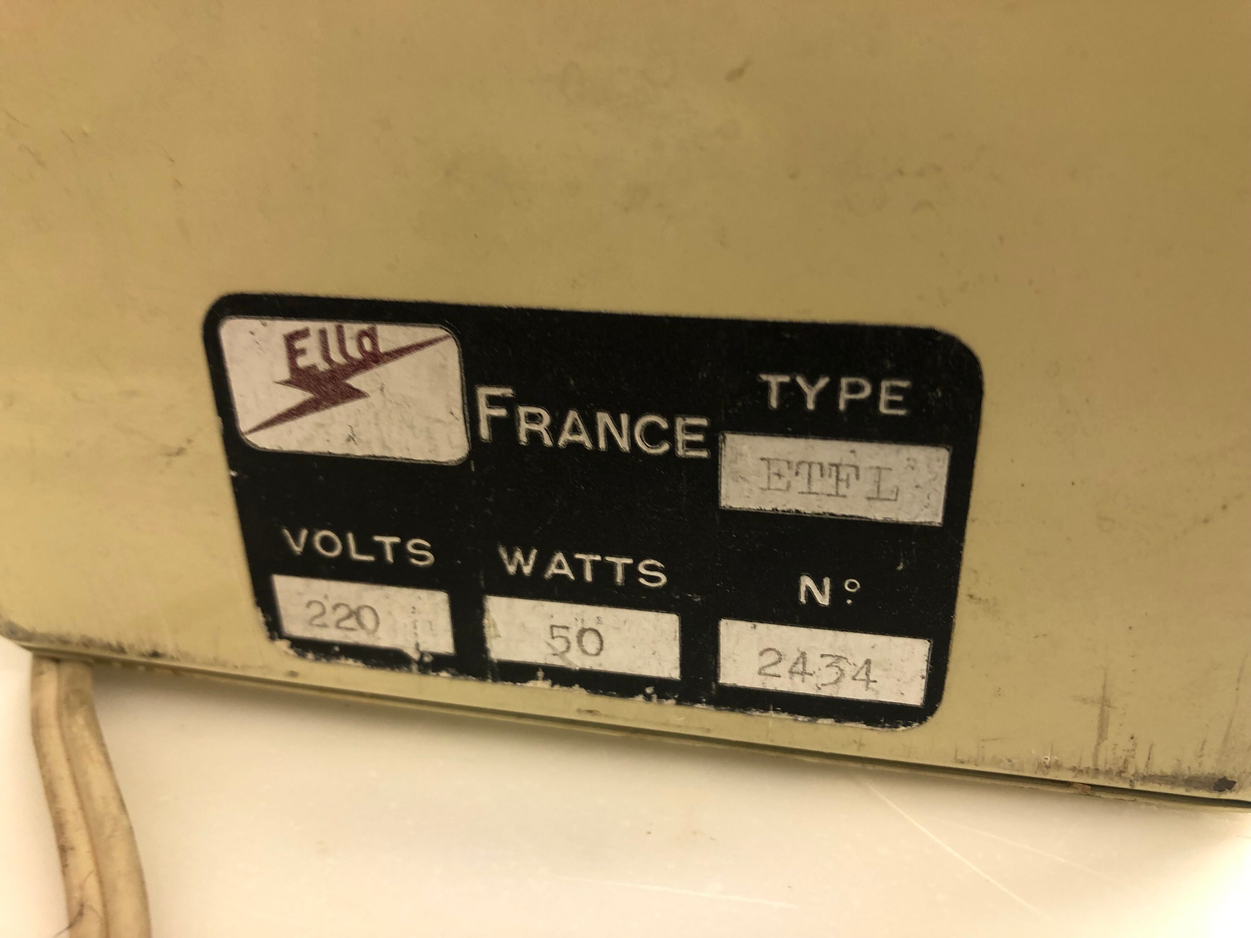 Vintage 1960 ophthalmic test lamp