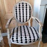 Pair of cabriolet armchairs