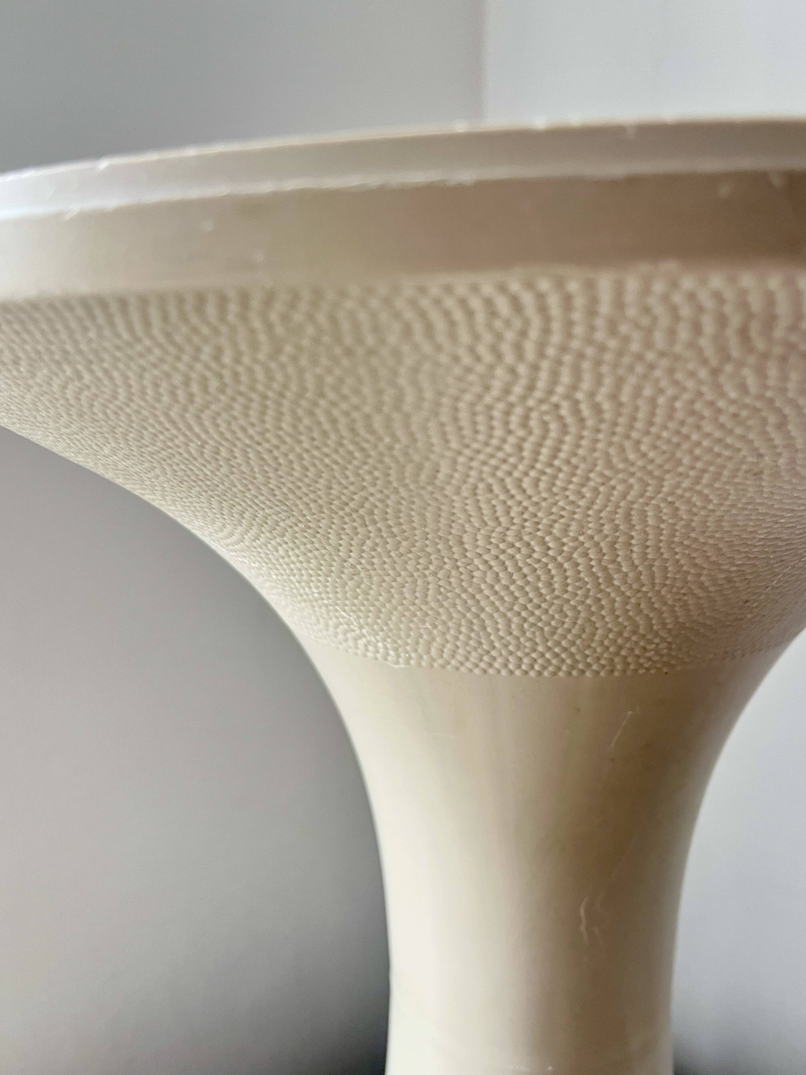 Vintage GDR Space Age brown plastic Tulip Stool, 1960s