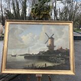 Large 19th-century painting after The Mill at Wijk bij Duurstede by Jacob van Ruisdael.