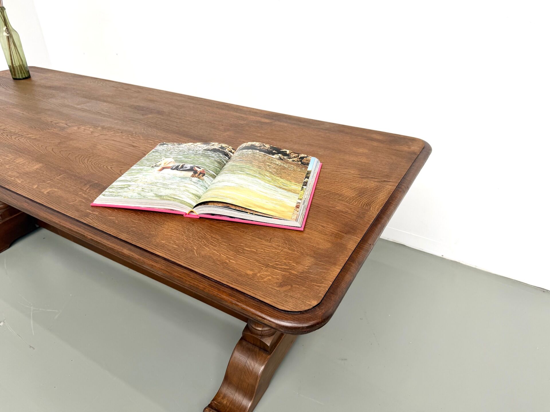 Table de ferme bourgeoise en chêne, années 50