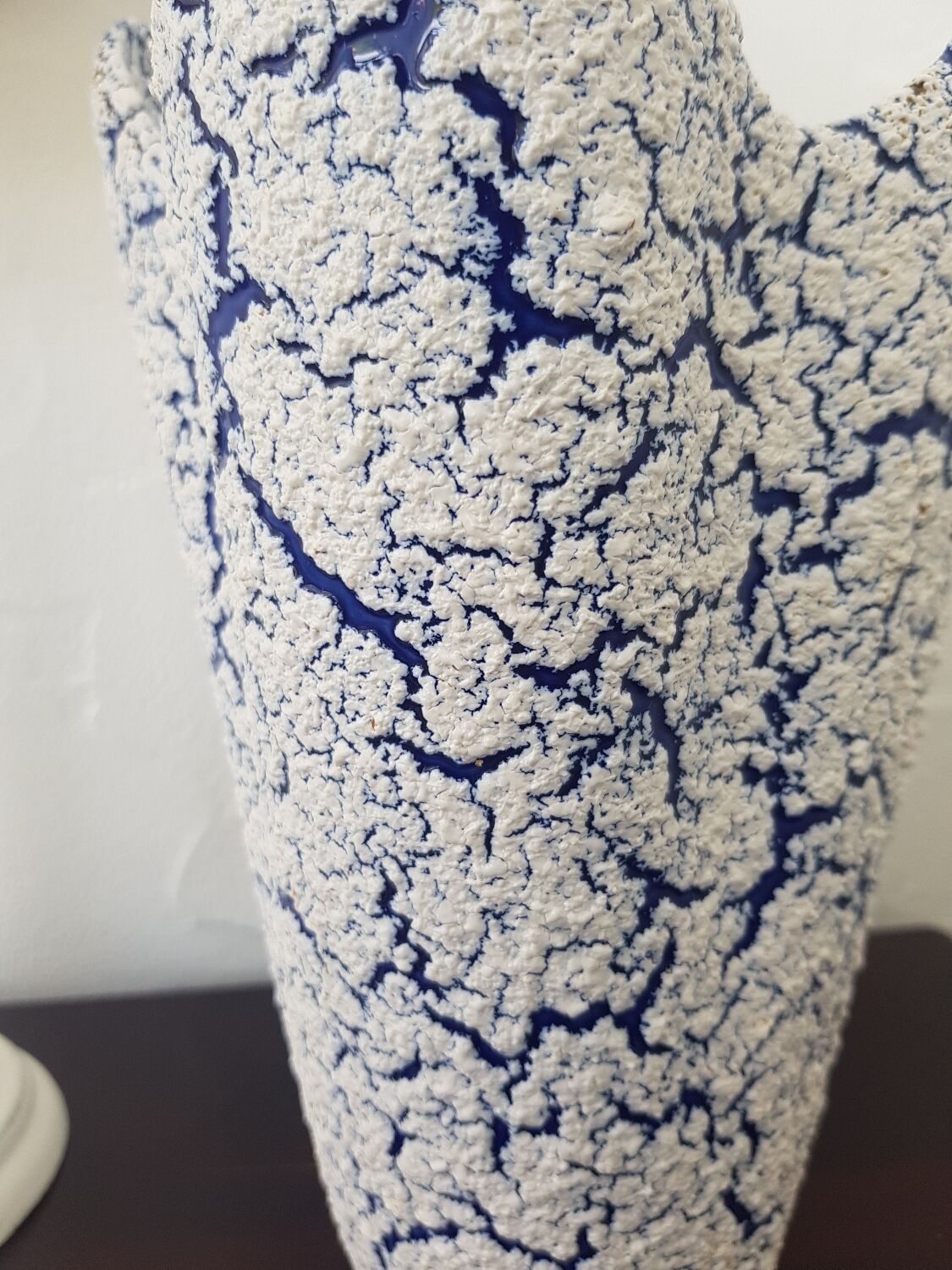 Vase tulipe bleu et blanc