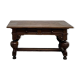 Neo-Renaissance desk in solid oak, circa 1900