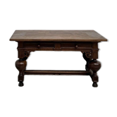 Neo-Renaissance desk in solid oak, circa 1900