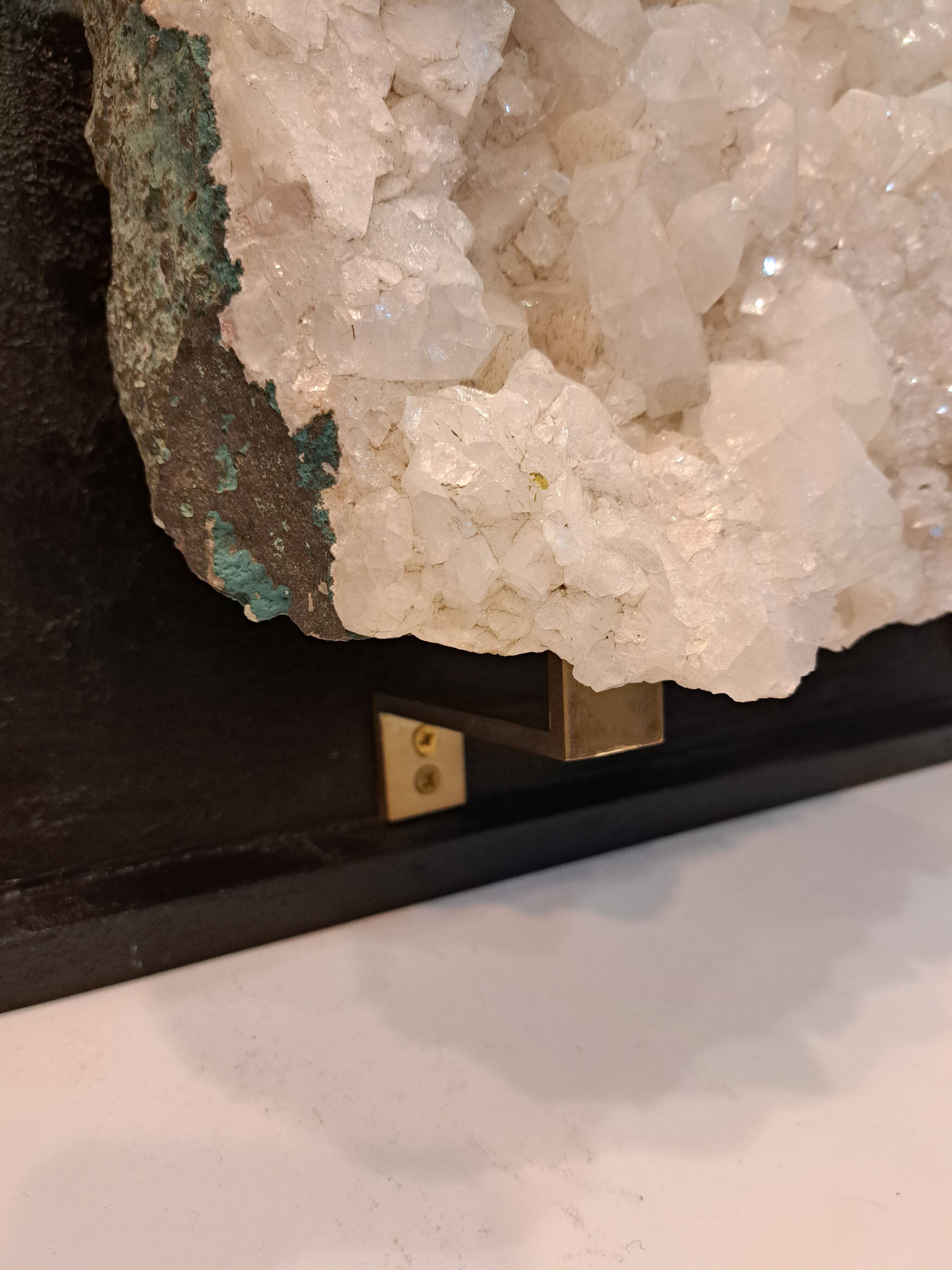 White quartz block on base