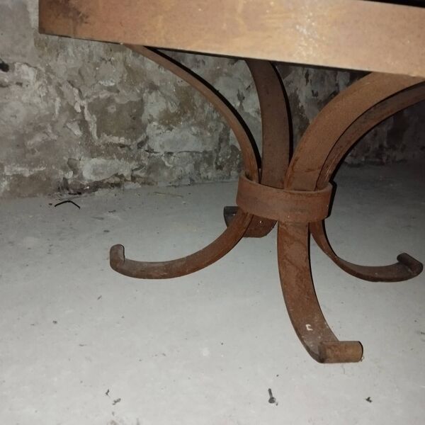 Table basse Paon céramique Vallauris Barrois