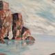 Original Large Swedish Oil on Panel – “Coastal Landscape” – Signed – Vintage & Framed