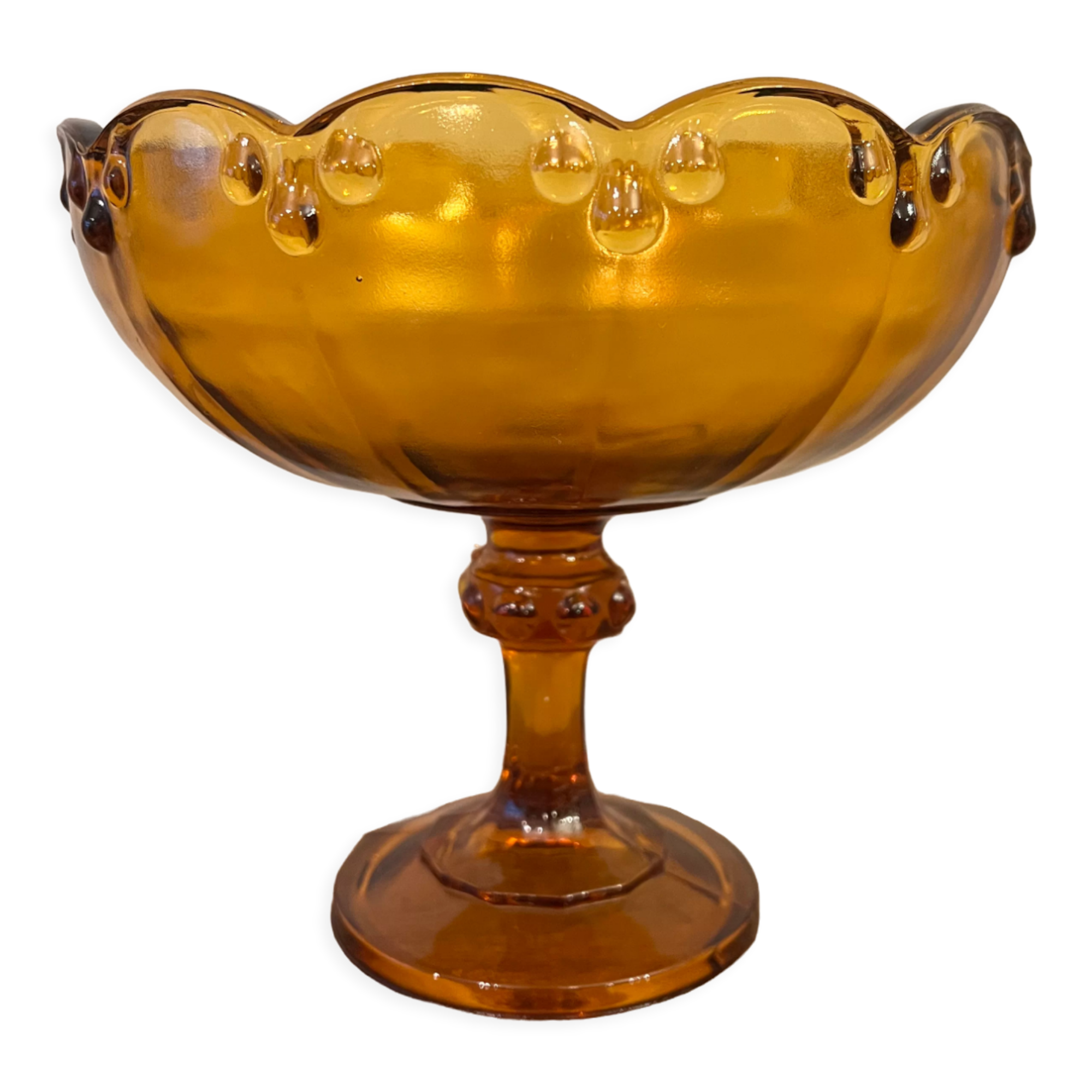 Pop up Christmas 2022 - Amber glass compotier