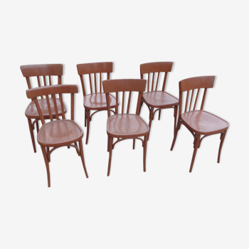 Set de 6 chaises bistrot peintes
