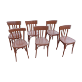 Set de 6 chaises bistrot peintes