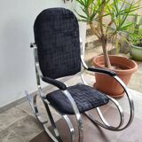 Italian Chrome Rocking Chairs