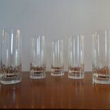 5 verres orangeade anciens cristal baccarat modèle cassino - 15,5 cm