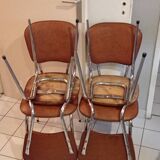 Set of 4 vintage chairs from the 70s/80s stamped