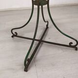Garden pedestal table metal wood
