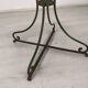 Garden pedestal table metal wood