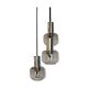 Vintage cascade pendant light with antique smoked glass globes
