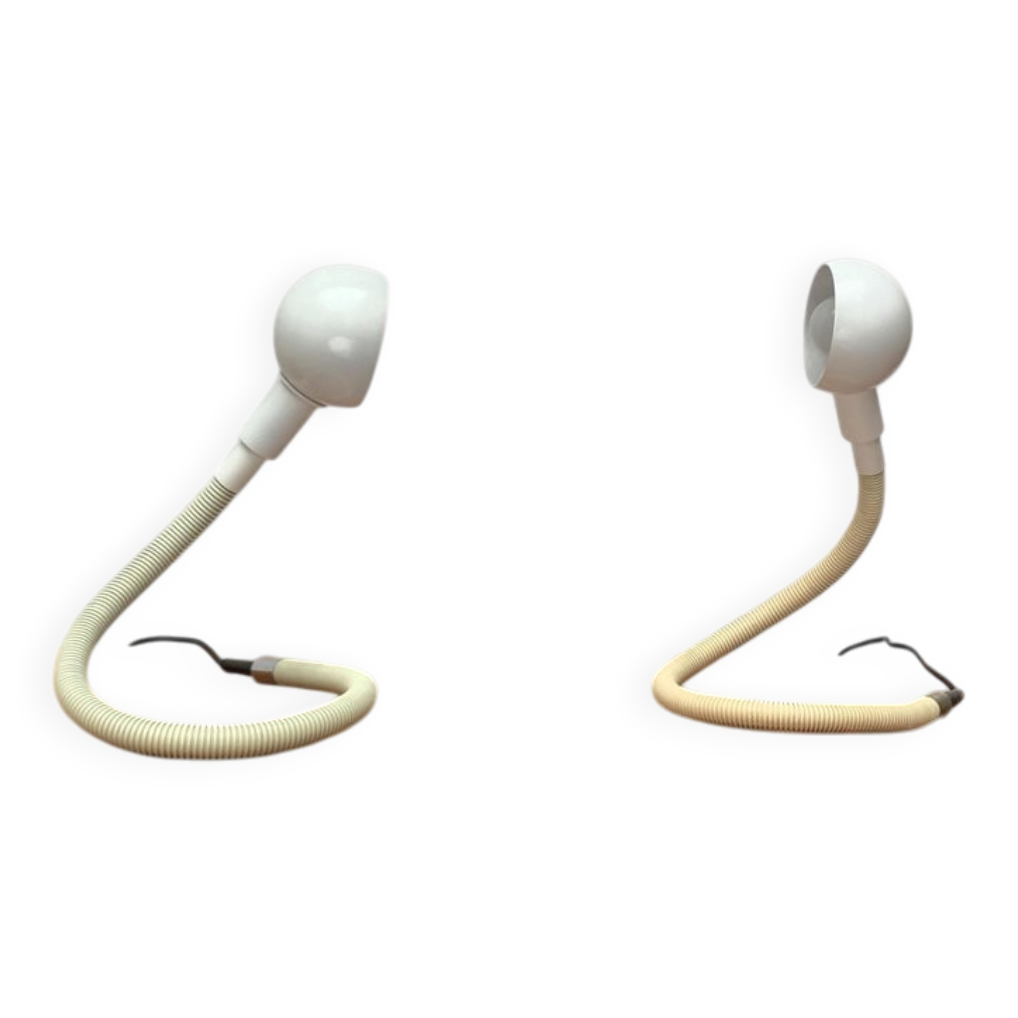 Vintage Space Age clamp lamp Italian Hebi by Isao Hosoe for Valenti Luce, 1970s, set of 2