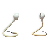 Vintage Space Age clamp lamp Italian Hebi by Isao Hosoe for Valenti Luce, 1970s, set of 2