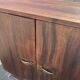 Asymmetrical antique Art Deco sideboard in rosewood veneer.