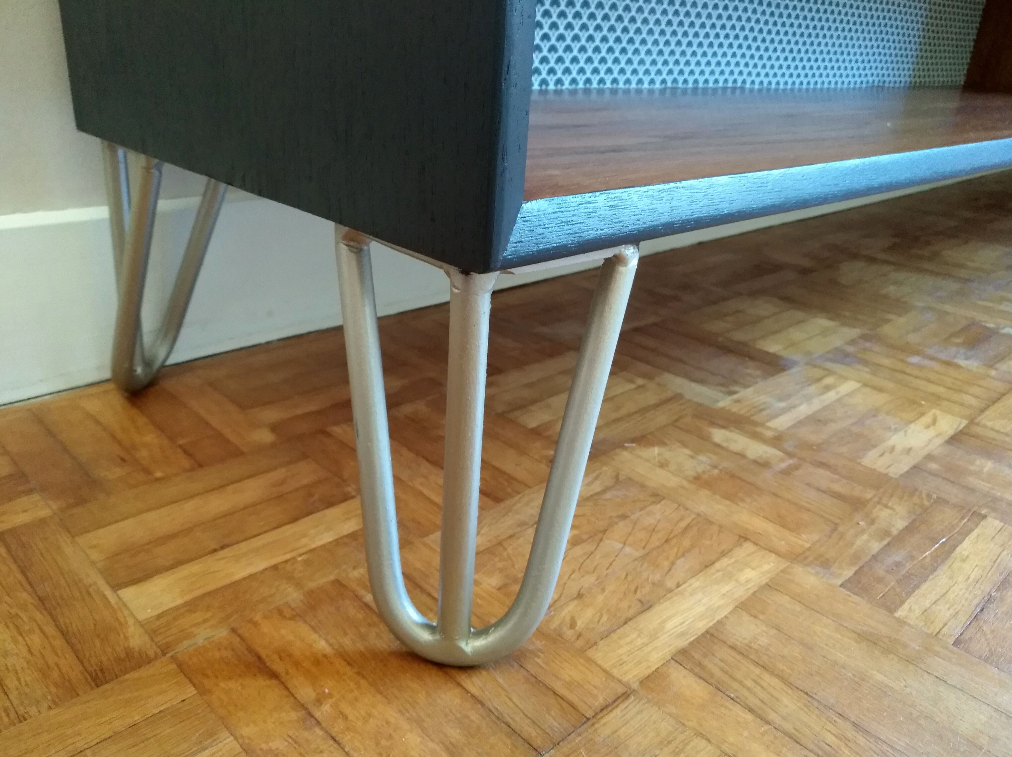 Samcom scandinavian sideboard in teak with hairpin legs