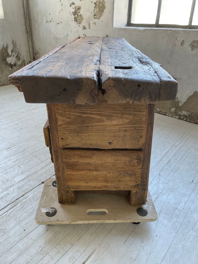 Established former brutalist console oak pine