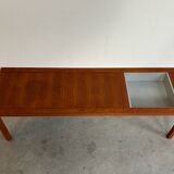 Vintage Danish bench with planter in teak