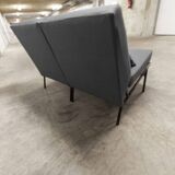 Airborne double bench seat restored foam and new fabrics + 2 matching cushions