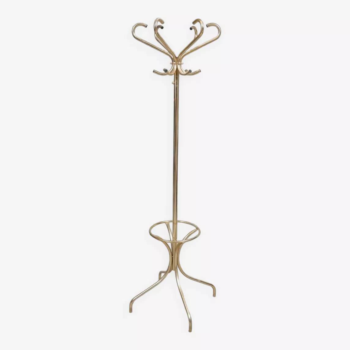 Porte manteau vintage métal doré 1960