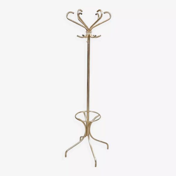 Porte manteau vintage métal doré 1960