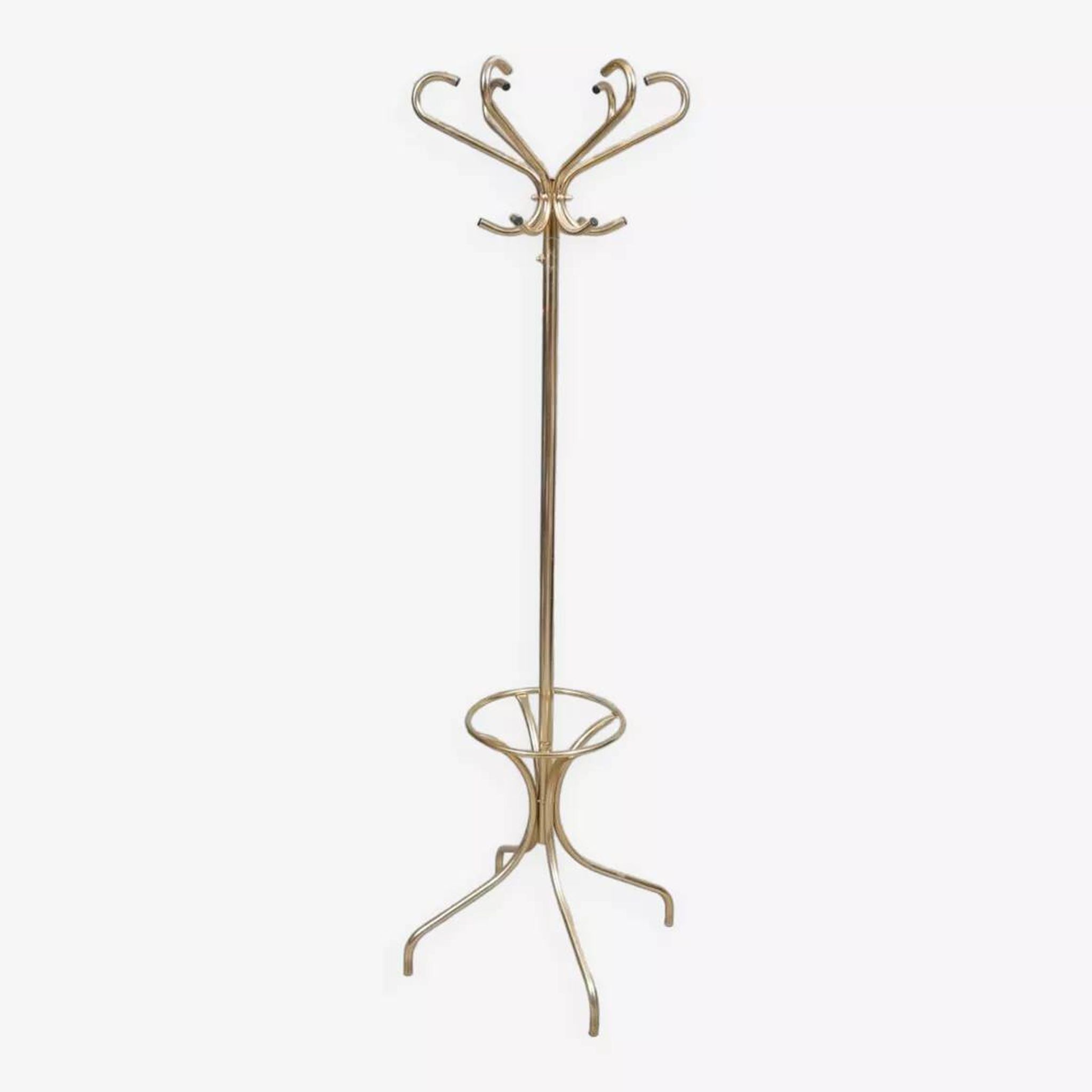 Vintage gold metal coat rack 1960