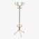 Vintage gold metal coat rack 1960