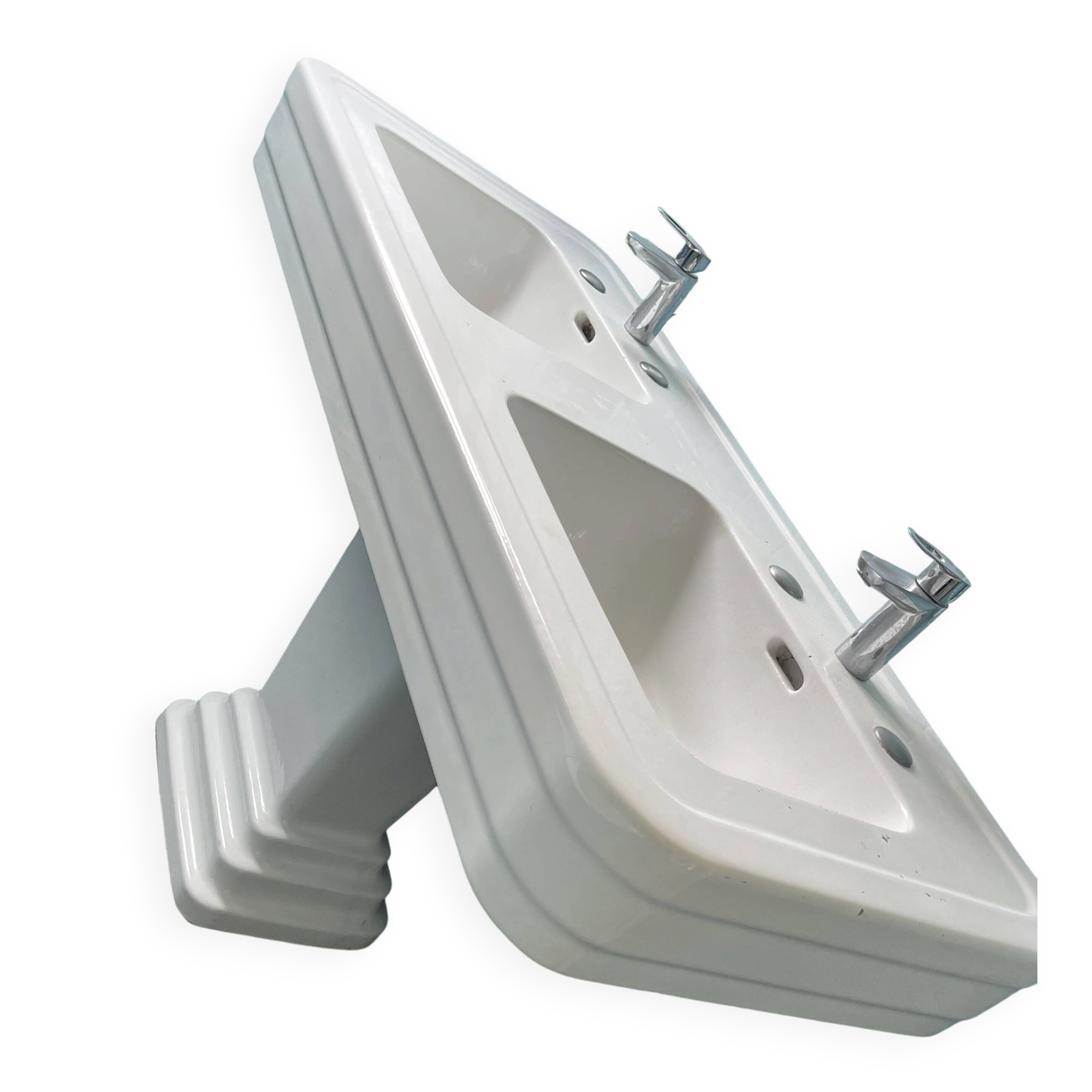 Lavabo double vasque Art déco