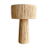 Minimalist bedside lamp raffia size L