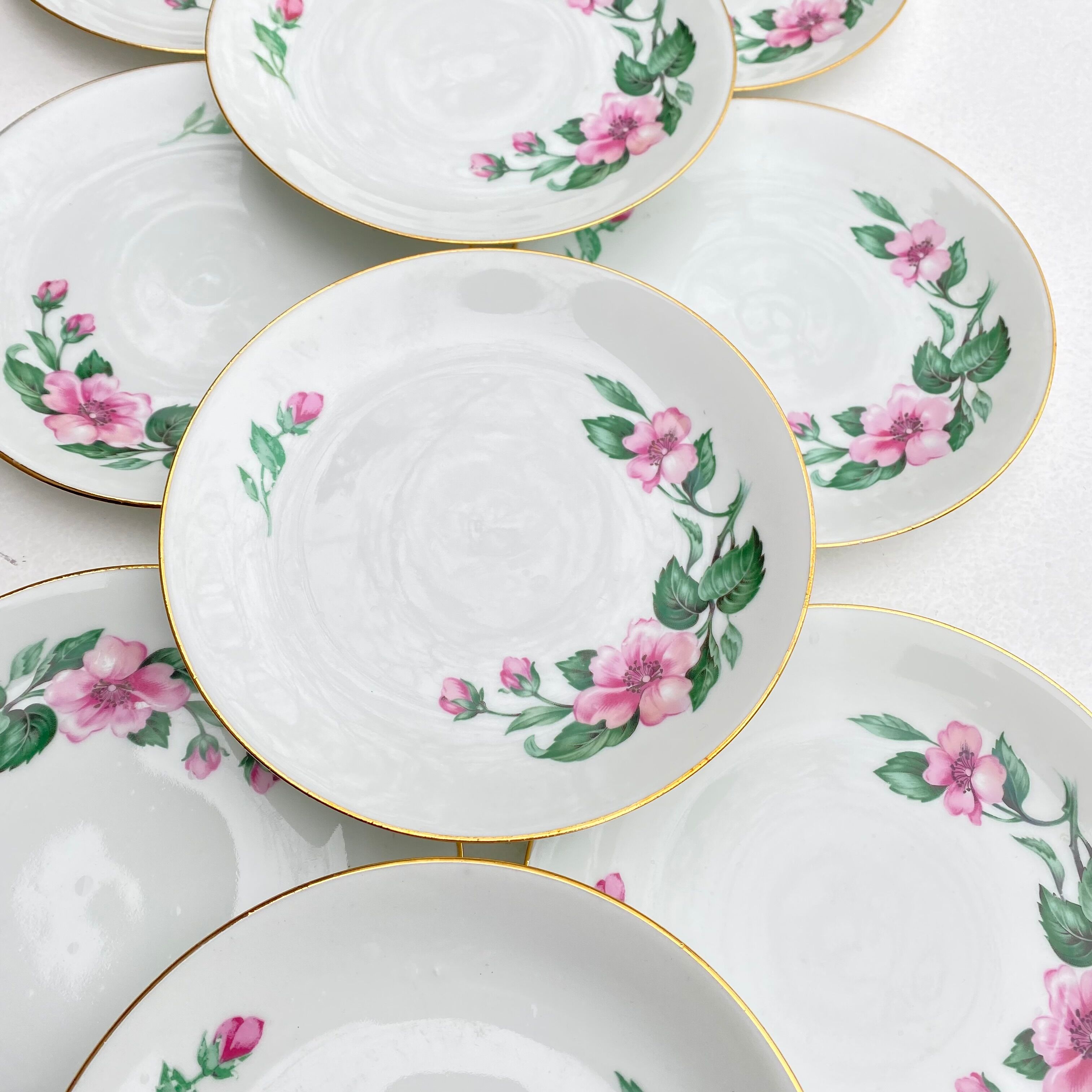 10 porcelain dessert plates