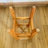 Pine and straw stool