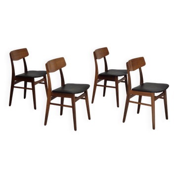 1970s, set of 4 Danish dining chairs by Findahl Møbelfabrik, teak wood.