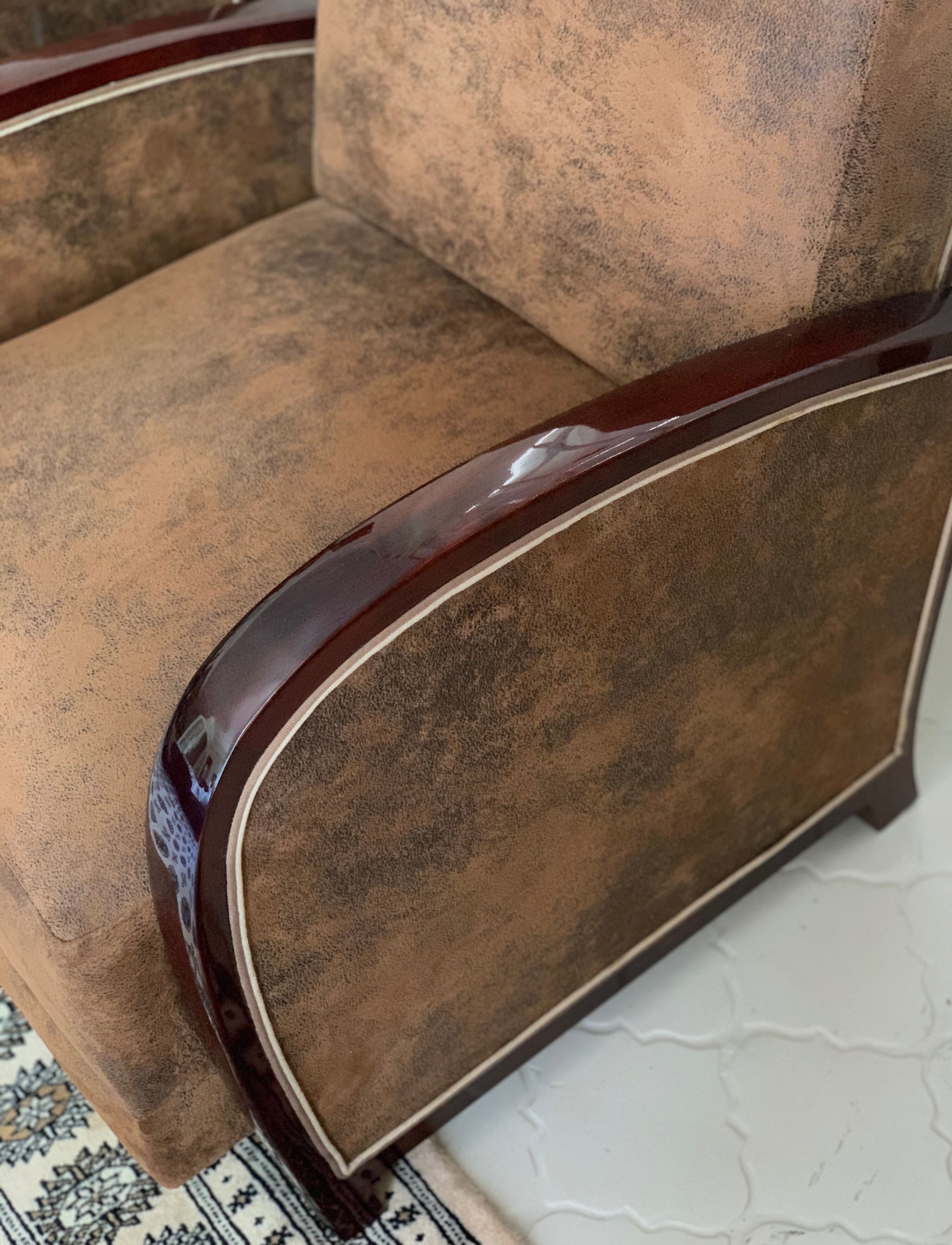 Paire de fauteuils club art deco
