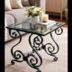 Beautiful wrought iron side table.