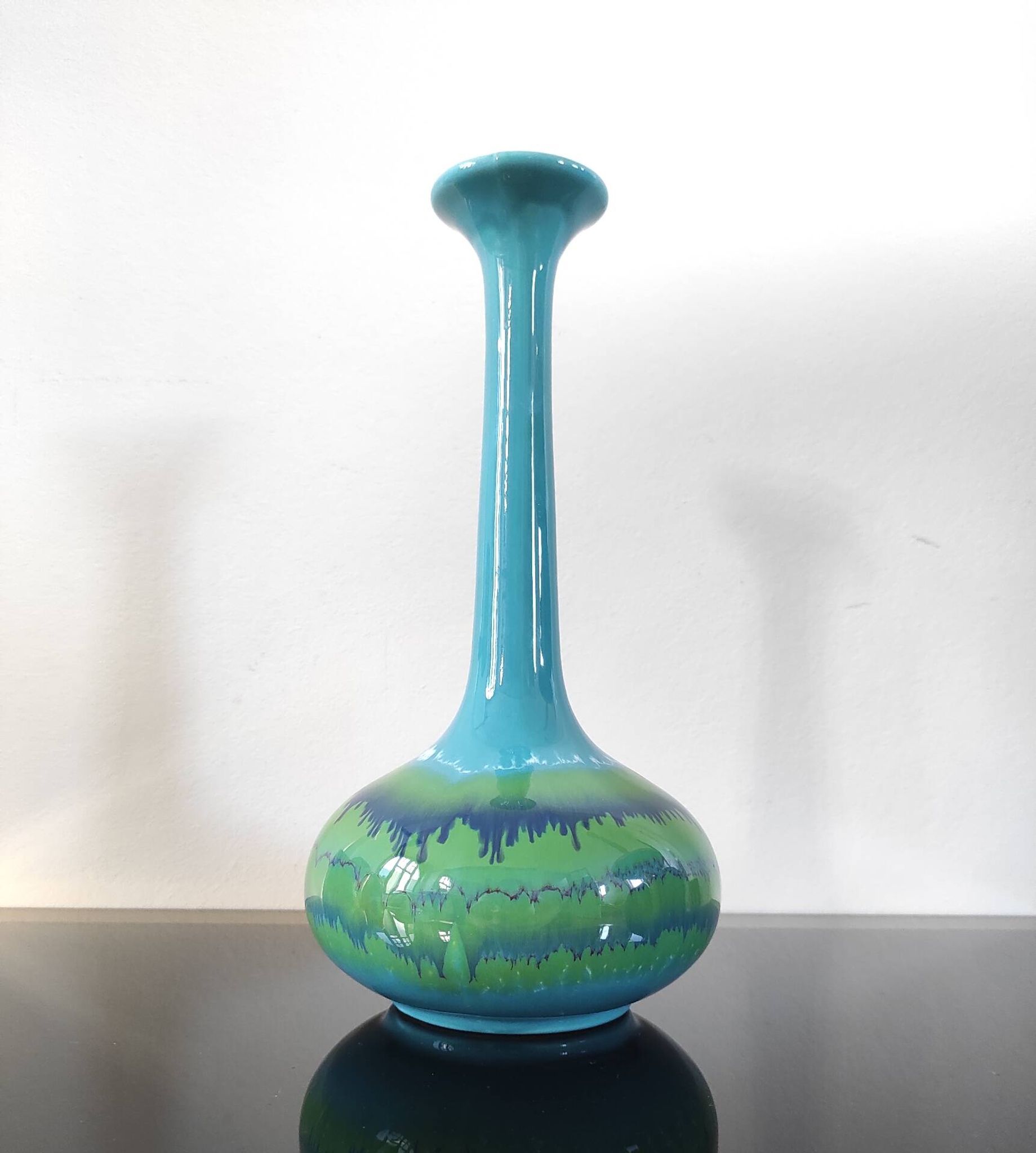 soliflore vintage en céramique émaillée, années 70
