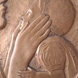 Art Deco bronze sculpture "Maternity" signed Thibault