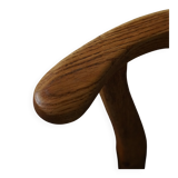 Razorblade armchair from the mid-20th century by Henning Kjærnulf, oak and lambswool, 1960.