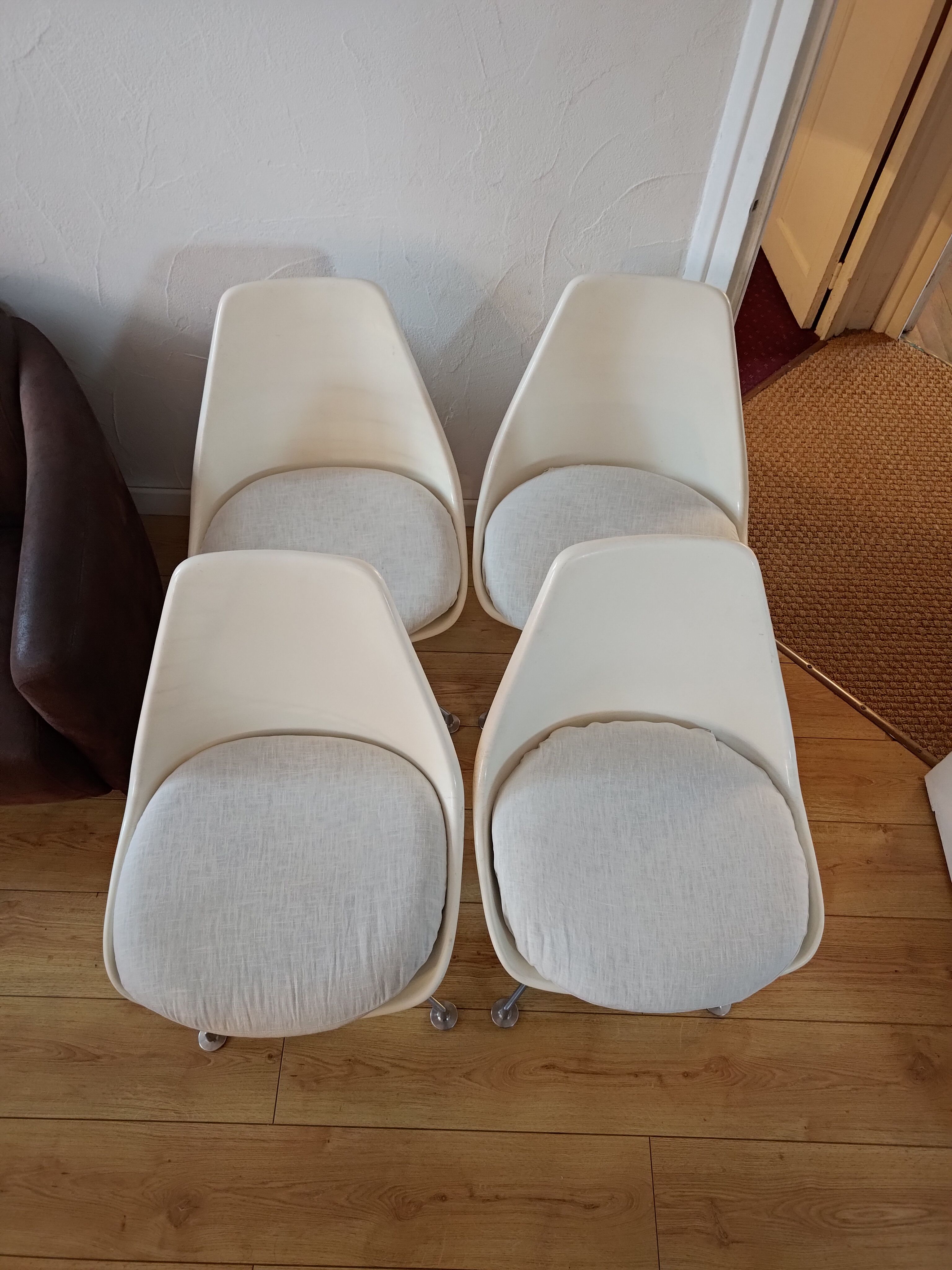 Set of 4 chairs Arkana model 116 by Maurice Burke