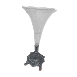 Soliflore en verre taillé