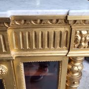Louis xvi display cabinet in gilded wood