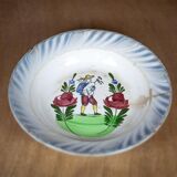 Ceramic dish, St Amand porcelain dish, hand painted plate, tableware